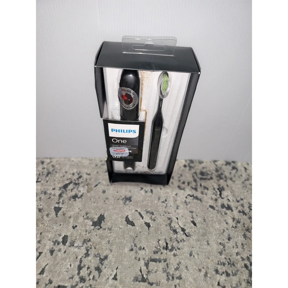 Philips One by Sonicare Rechargeable Power Toothbrush Shadow Black HY1200/06 NEW